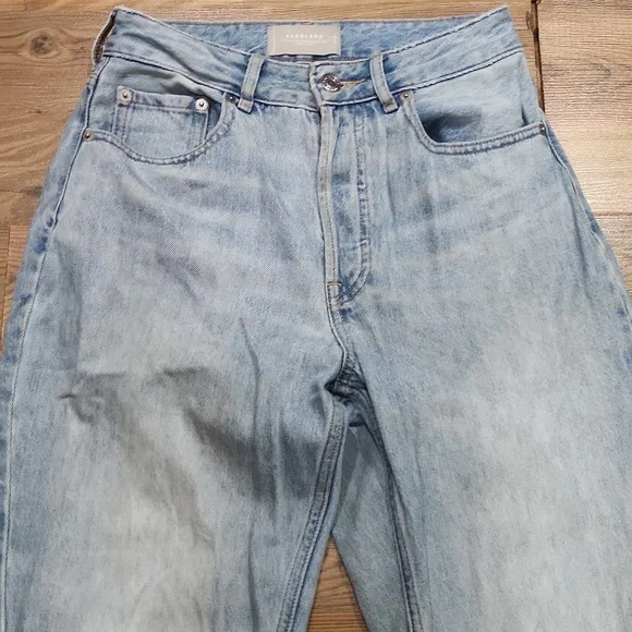 Everlane Curvy 90s Cheeky Straight Jean‎ Organic Cotton Light Wash Rigid Size 26 - Picture 4 of 10